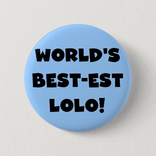 Black Text Best Lolo T - Shirt und Geschenke Button (Vorderseite)