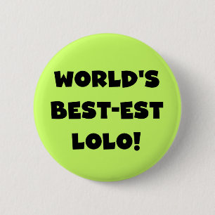 Black Text Best Lolo T - Shirt und Geschenke Button