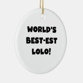 Black Text Best Lolo T - Shirt und Geschenke Keramik Ornament (Rechts)