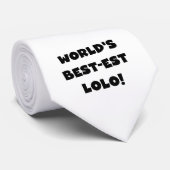 Black Text Best Lolo T - Shirt und Geschenke Krawatte (Gerollt)