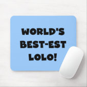 Black Text Best Lolo T - Shirt und Geschenke Mousepad (Mit Mouse)