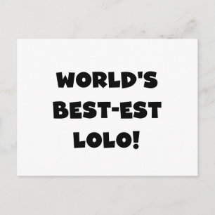 Black Text Best Lolo T - Shirt und Geschenke Postkarte