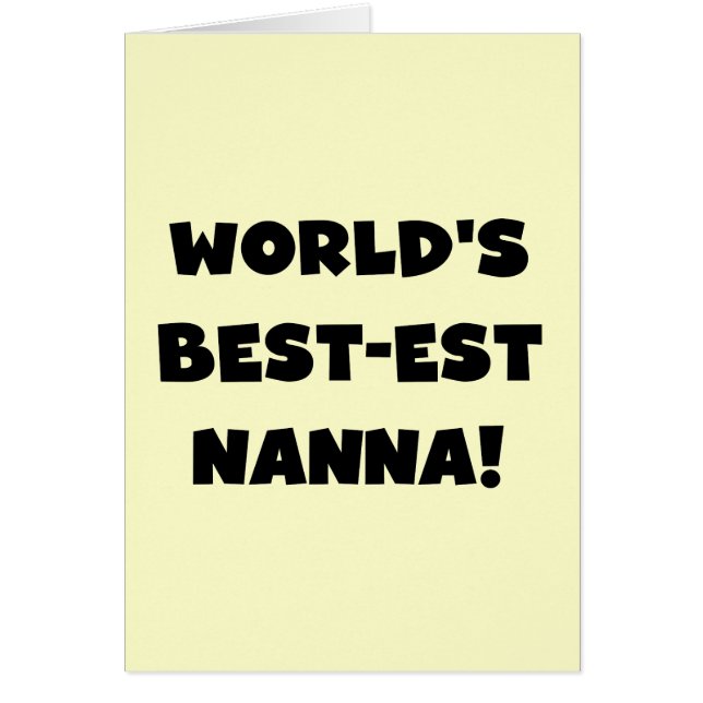 Black Text Best Nanna T - Shirt und Geschenke (Vorne)