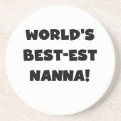 Black Text Best Nanna T - Shirt und Geschenke Getränkeuntersetzer (Vorne)