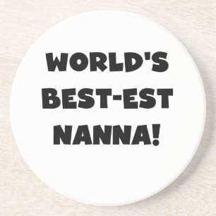Black Text Best Nanna T - Shirt und Geschenke Getränkeuntersetzer