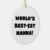 Black Text Best Nanna T - Shirt und Geschenke Keramik Ornament (Rechts)