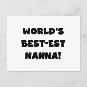 Black Text Best Nanna T - Shirt und Geschenke Postkarte