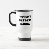 Black Text Best Nanna T - Shirt und Geschenke Reisebecher (Links)
