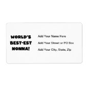 Black Text Best Nonna T - Shirt and Gifts (Vorne)