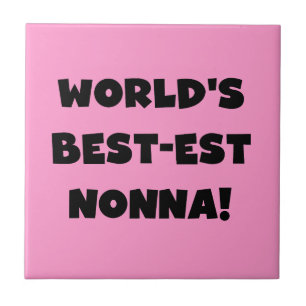 Black Text Best Nonna T - Shirt and Gifts Fliese