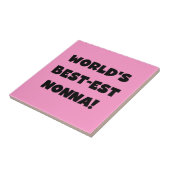 Black Text Best Nonna T - Shirt and Gifts Fliese (Seite)