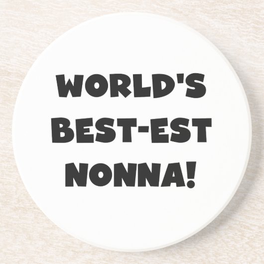 Black Text Best Nonna T - Shirt and Gifts Getränkeuntersetzer (Vorne)