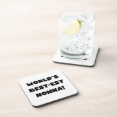 Black Text Best Nonna T - Shirt and Gifts Getränkeuntersetzer (Rechte Seite)