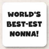 Black Text Best Nonna T - Shirt and Gifts Getränkeuntersetzer (Vorderseite)