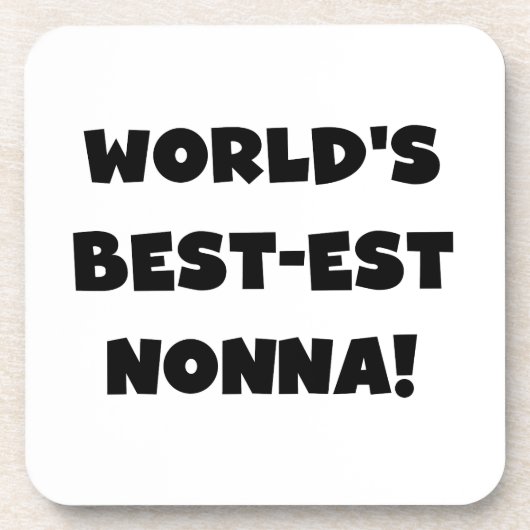 Black Text Best Nonna T - Shirt and Gifts Getränkeuntersetzer (Vorderseite)