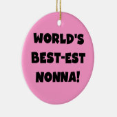 Black Text Best Nonna T - Shirt and Gifts Keramik Ornament (Rechts)