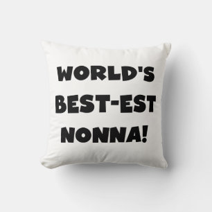 Black Text Best Nonna T - Shirt and Gifts Kissen