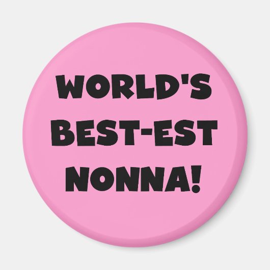 Black Text Best Nonna T - Shirt and Gifts Magnet (Vorne)
