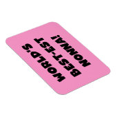 Black Text Best Nonna T - Shirt and Gifts Magnet (Rechte Seite)