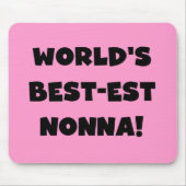 Black Text Best Nonna T - Shirt and Gifts Mousepad (Vorne)