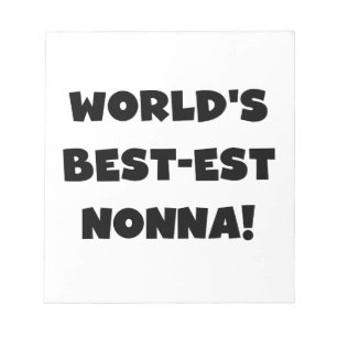 Black Text Best Nonna T - Shirt and Gifts Notizblock