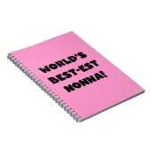 Black Text Best Nonna T - Shirt and Gifts Notizblock (Rechte Seite)