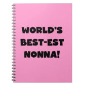Black Text Best Nonna T - Shirt and Gifts Notizblock (Vorderseite)