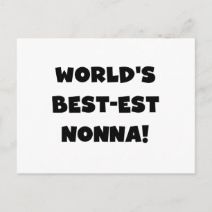 Black Text Best Nonna T - Shirt and Gifts Postkarte