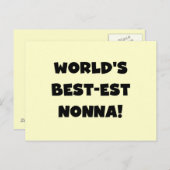Black Text Best Nonna T - Shirt and Gifts Postkarte (Vorne/Hinten)