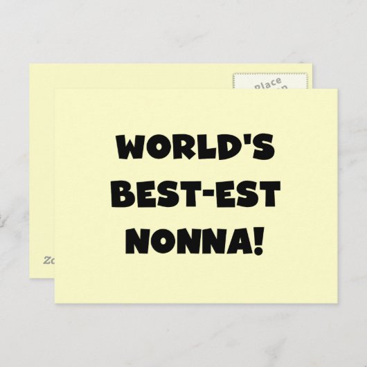 Black Text Best Nonna T - Shirt and Gifts Postkarte (Vorne/Hinten)