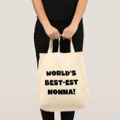 Black Text Best Nonna T - Shirt and Gifts Tragetasche (Vorderseite (Produkt))