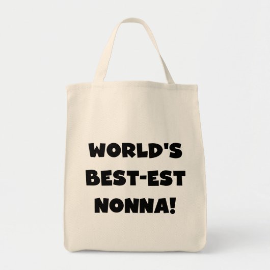 Black Text Best Nonna T - Shirt and Gifts Tragetasche (Vorne)