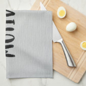 Black Text Kitchtuch Geschirrtuch (Viertel Falte)