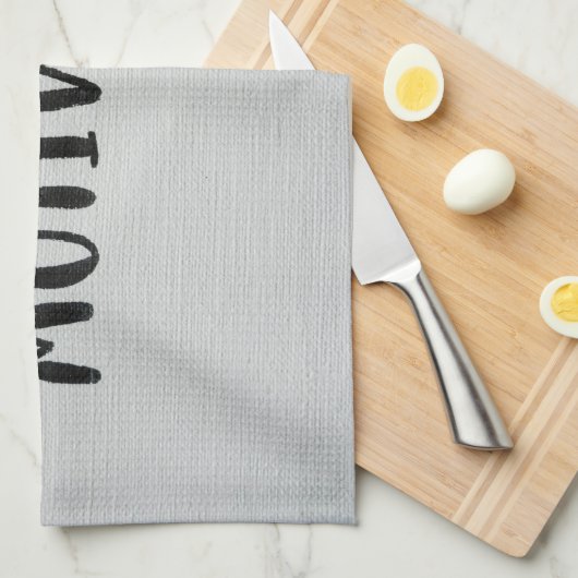 Black Text Kitchtuch Geschirrtuch (Viertel Falte)