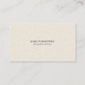 Black Text On Beige Linen Immigration Attorney Visitenkarte (Vorderseite)