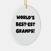 Black Text World's Best Gramps Geschenke Keramikornament (Rechts)