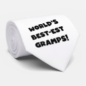 Black Text World's Best Gramps Geschenke Krawatte (Gerollt)