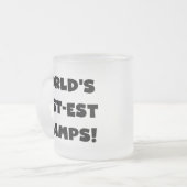 Black Text World's Best Gramps Geschenke Mattglastasse (Vorderseite Links)