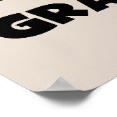 Black Text World's Best Gramps Geschenke Poster (Ecke)