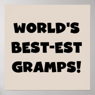 Black Text World's Best Gramps Geschenke Poster