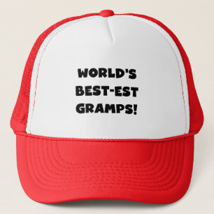 Black Text World's Best Gramps Geschenke Truckerkappe