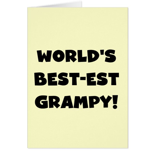 Black Text World's Best Grampy Geschenke (Vorne)