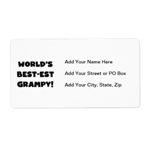 Black Text World's Best Grampy Geschenke