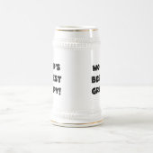Black Text World's Best Grampy Geschenke Bierglas (Mittel)