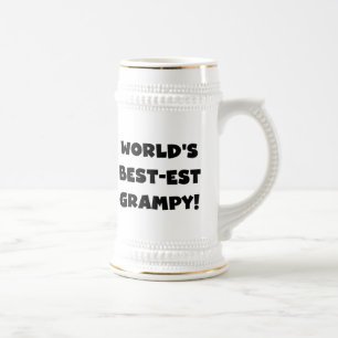 Black Text World's Best Grampy Geschenke Bierglas
