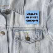 Black Text World's Best Grampy Geschenke Button (Beispiel)
