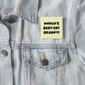Black Text World's Best Grampy Geschenke Button (Beispiel)