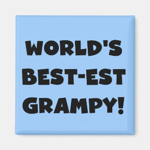 Black Text World's Best Grampy Geschenke Magnet