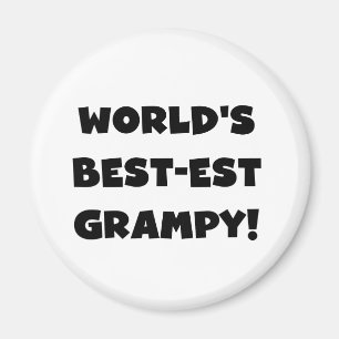 Black Text World's Best Grampy Geschenke Magnet