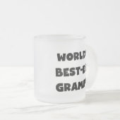 Black Text World's Best Grampy Geschenke Mattglastasse (VorderseiteRechts)